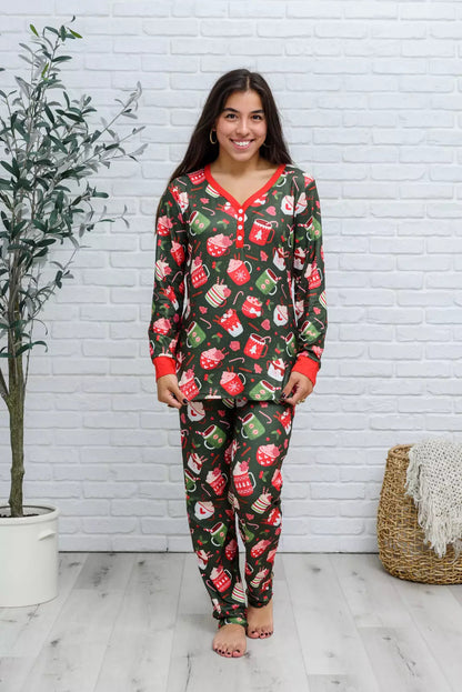 PREORDER: Soft & Stretchy Long Sleeve Pajamas in Christmas Chocolate