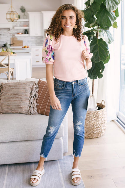 Floral Festival Blouse in Pink