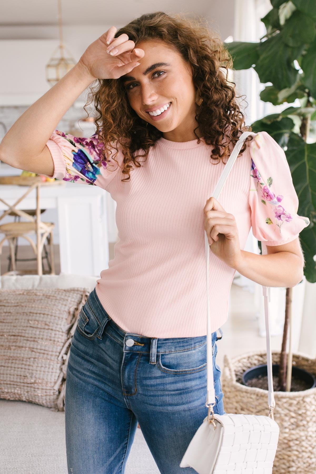 Floral Festival Blouse in Pink