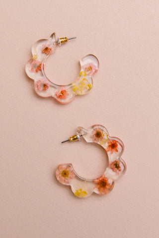 Flower Scalloped Earrings