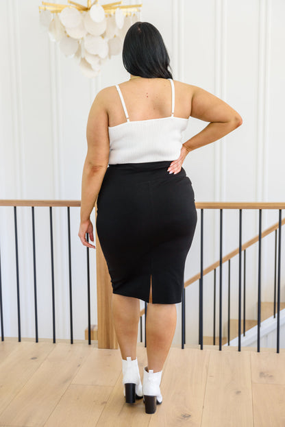 Forever N' Ever Pencil Skirt In Black