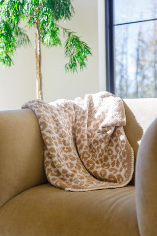 Fuzzy Feeling Blanket In Tan