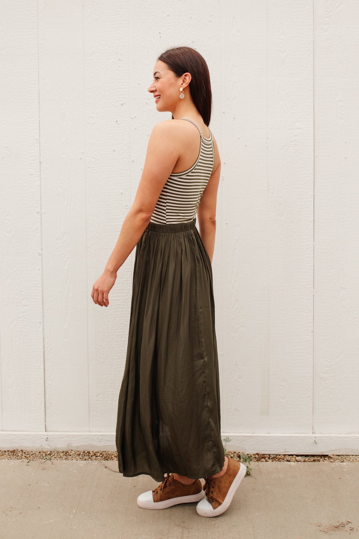 Get Away Maxi Skirt in Olive