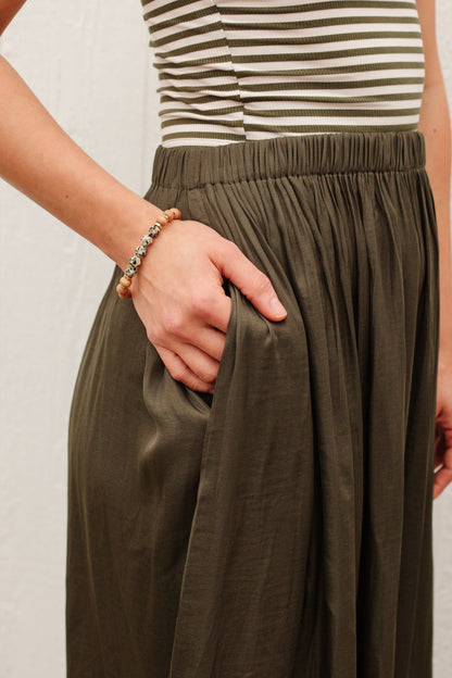 Get Away Maxi Skirt in Olive