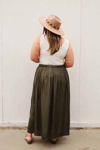 Get Away Maxi Skirt in Olive