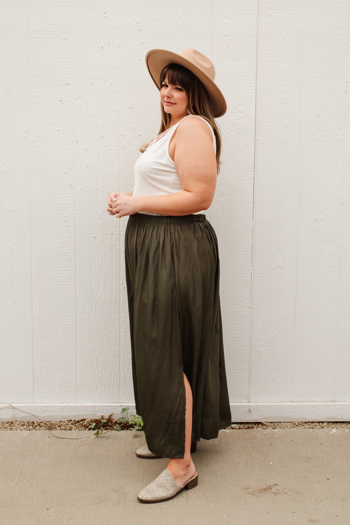 Get Away Maxi Skirt in Olive