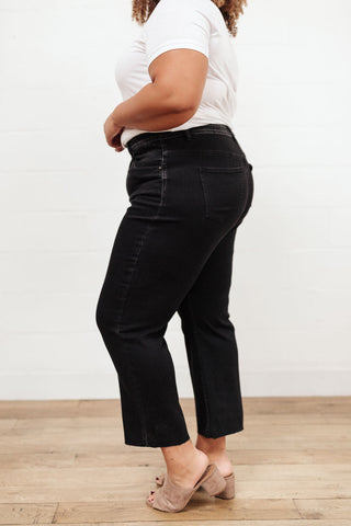 High Waist Mom Fit Jeans In Black