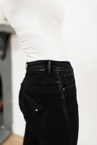 High Waist Mom Fit Jeans In Black