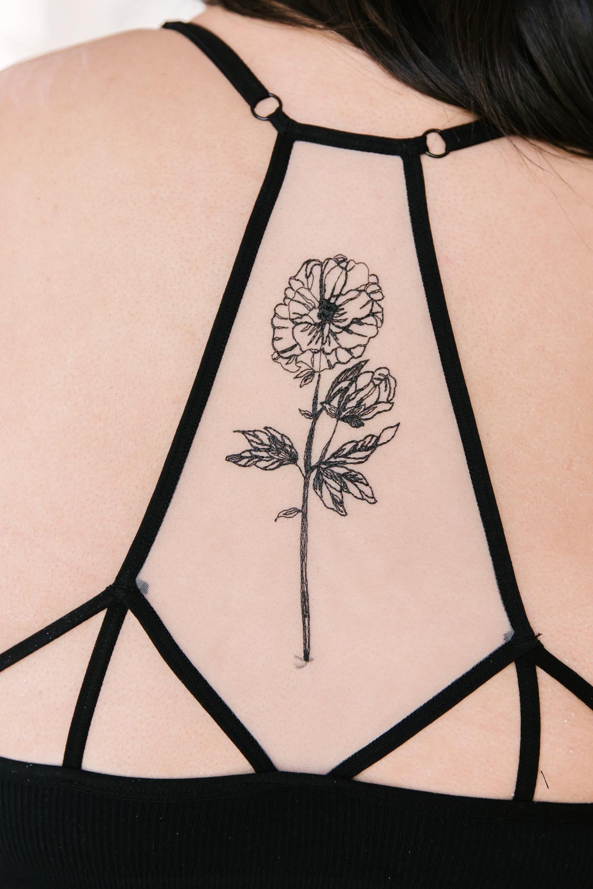 Hint of Intimate Tattoo Mesh Bralette