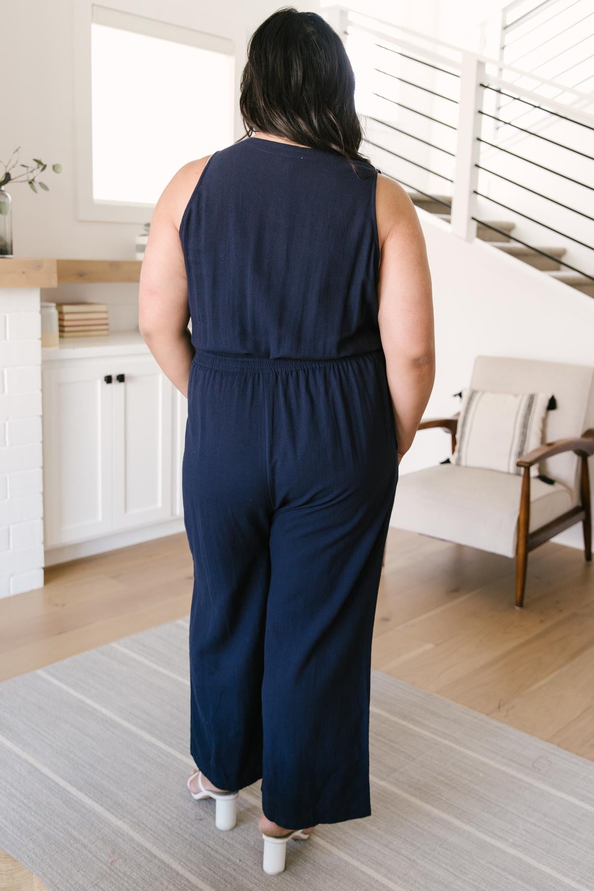 Hometown Girl Jumpsuit in Navy