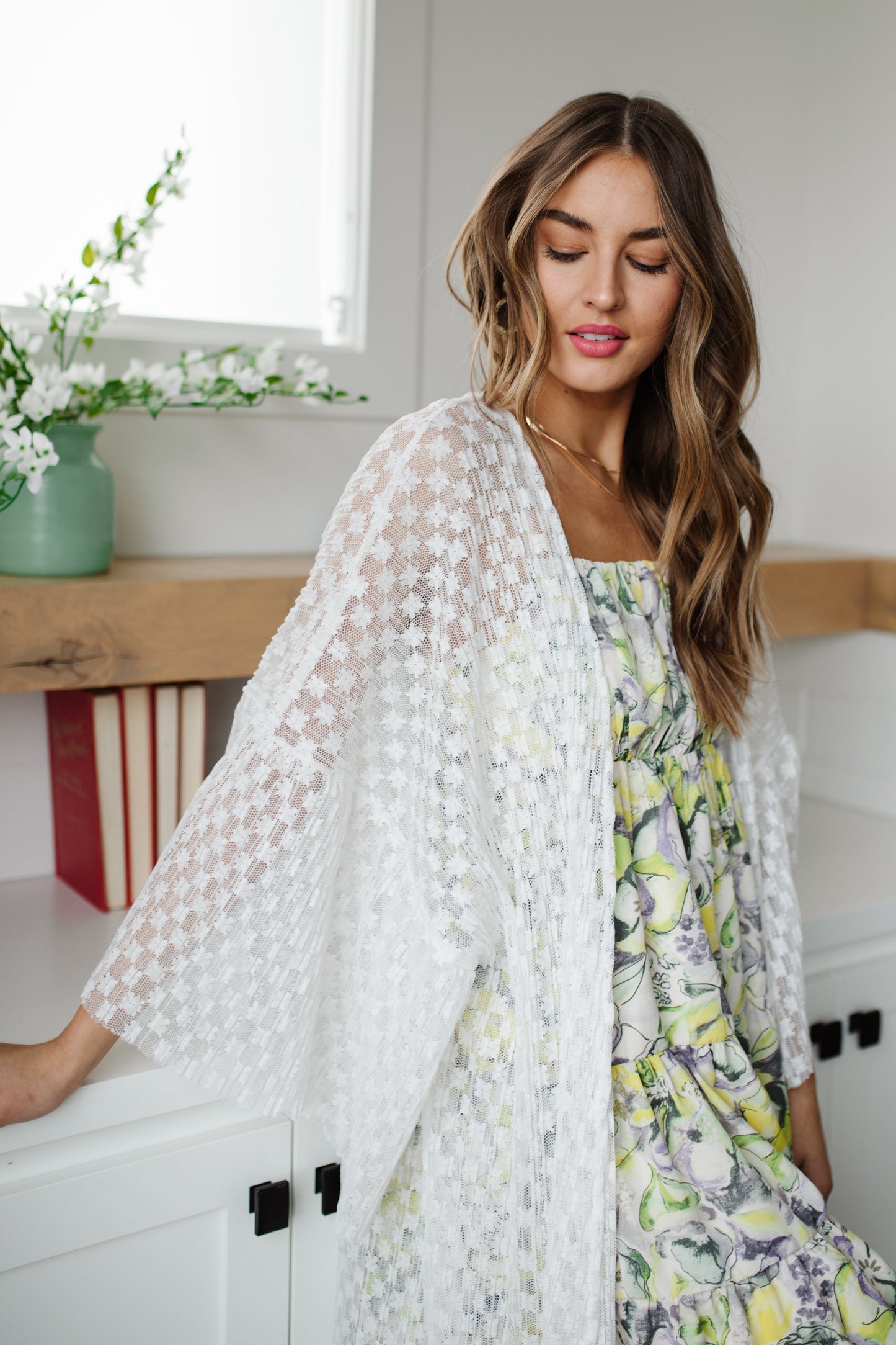 Beachside Babe Kimono In Ivory