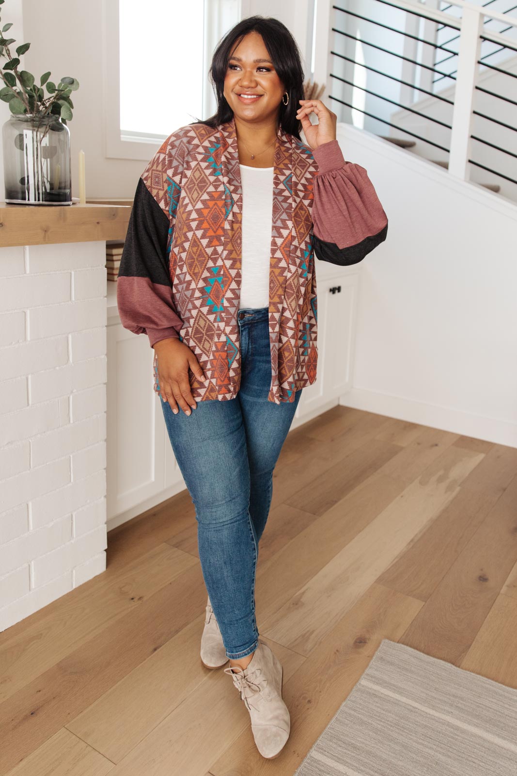 Jessie Mixed Print Cardigan