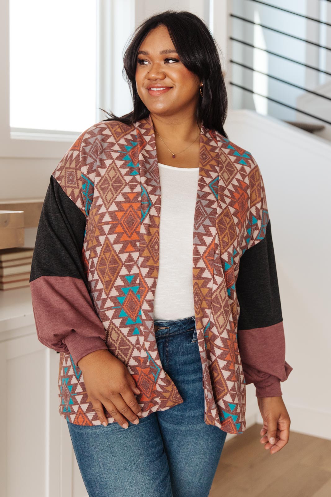 Jessie Mixed Print Cardigan