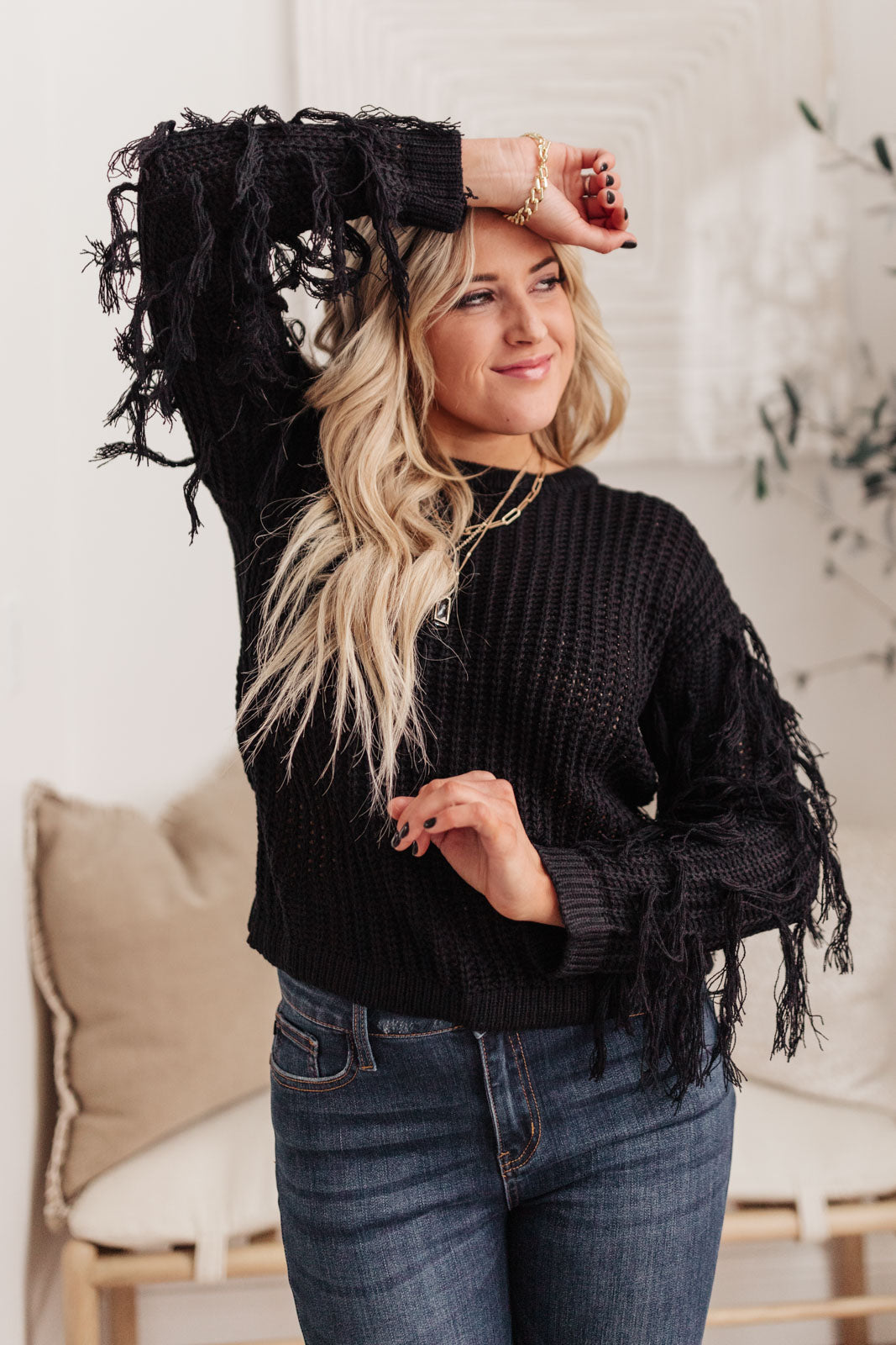 Katrina Fringe Sweater