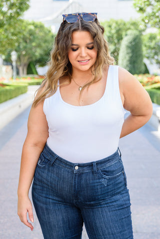 Keep Me Around Bodysuit In White