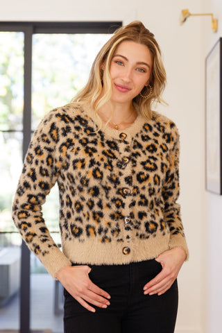 Kimberly Fuzzy Animal Print Cardigan