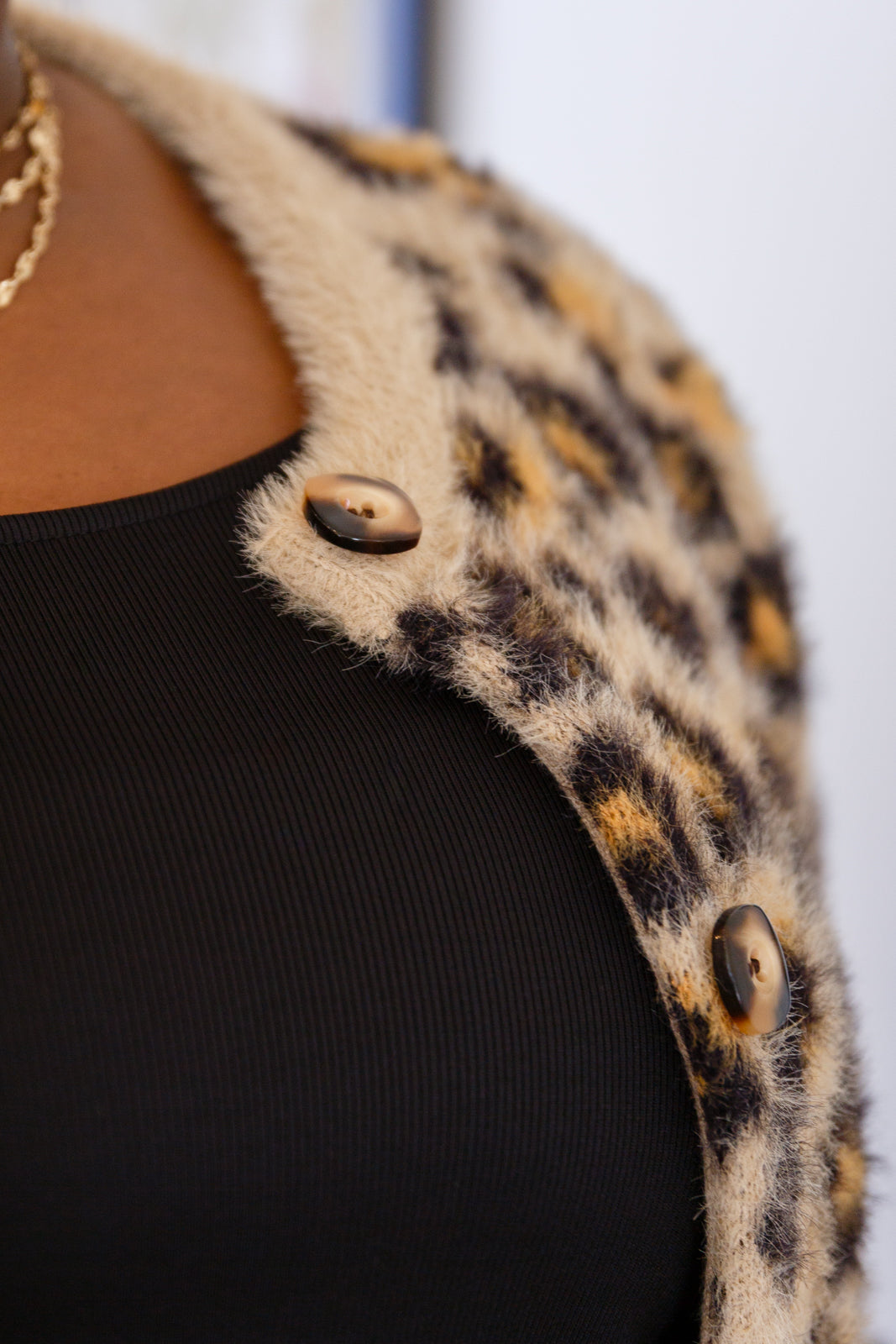 Kimberly Fuzzy Animal Print Cardigan