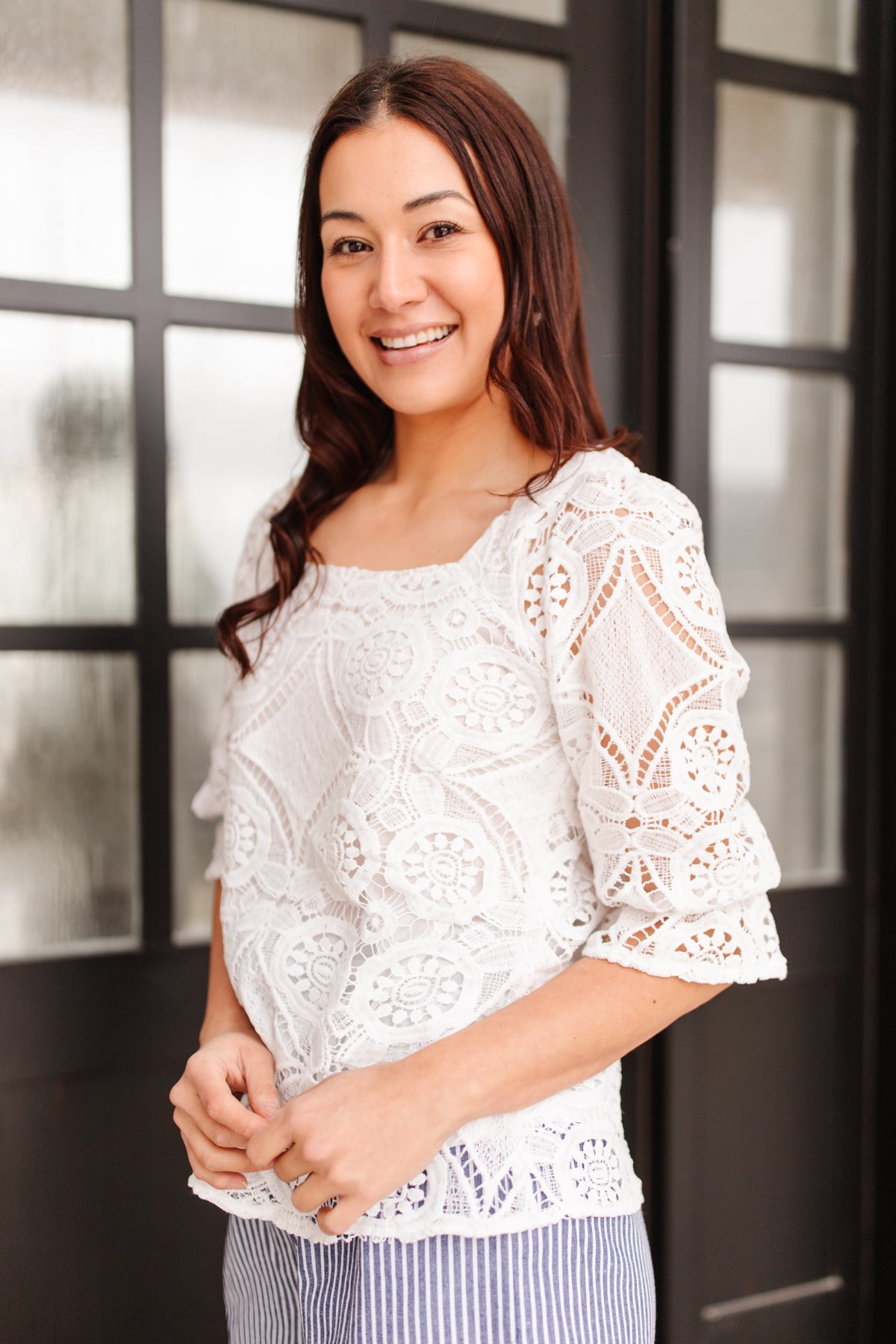 Lace Surprise Blouse in Ivory