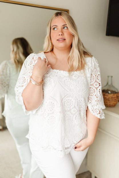 Lace Surprise Blouse in Ivory