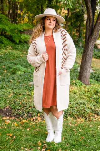 Lead The Way Western Cardigan In Cream