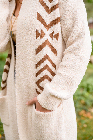 Lead The Way Western Cardigan In Cream