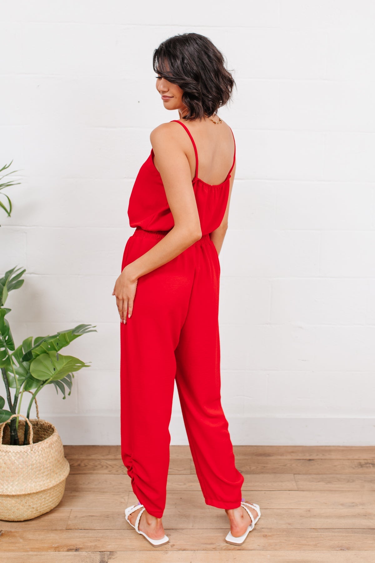 Livin' The Dream Jumpsuit in Red