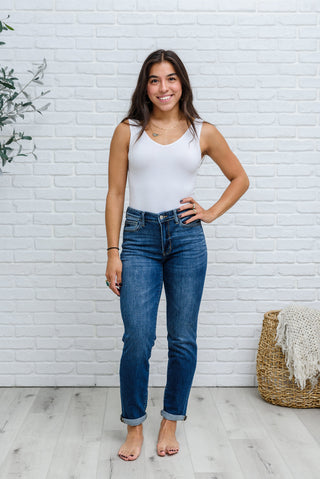 London Midrise Cuffed Boyfriend Jeans