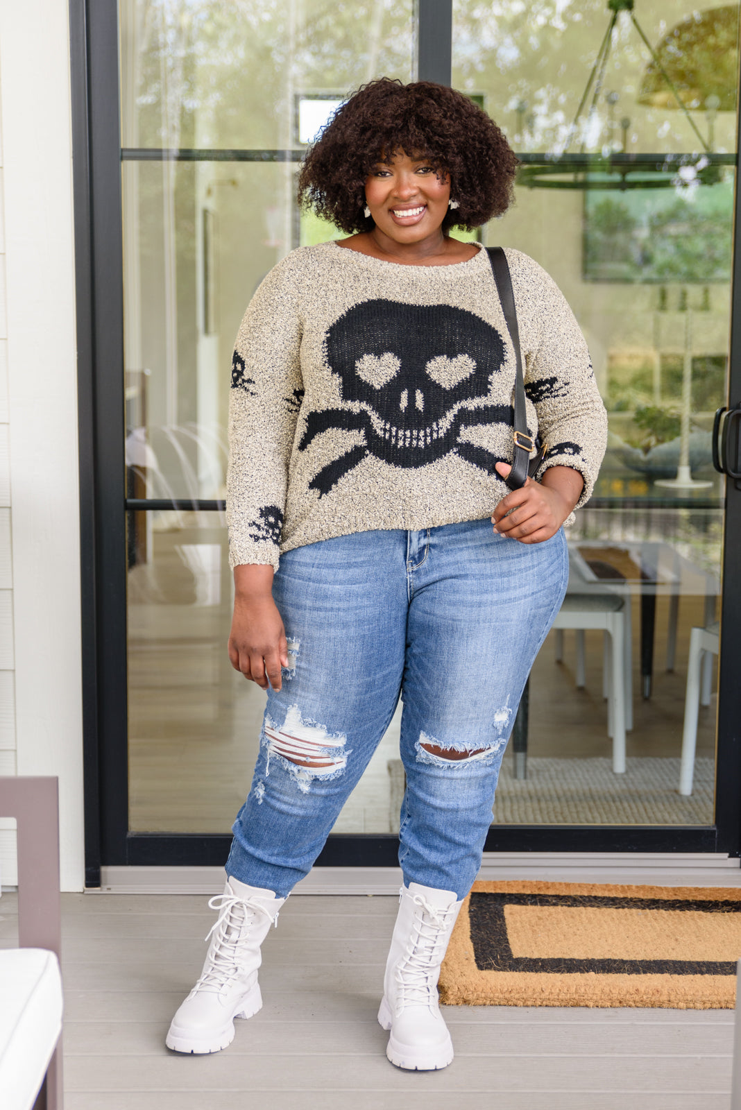 PREORDER: Love And Pirates Chenille Skull Sweater