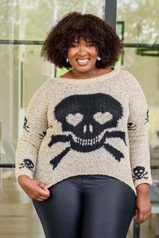 PREORDER: Love And Pirates Chenille Skull Sweater