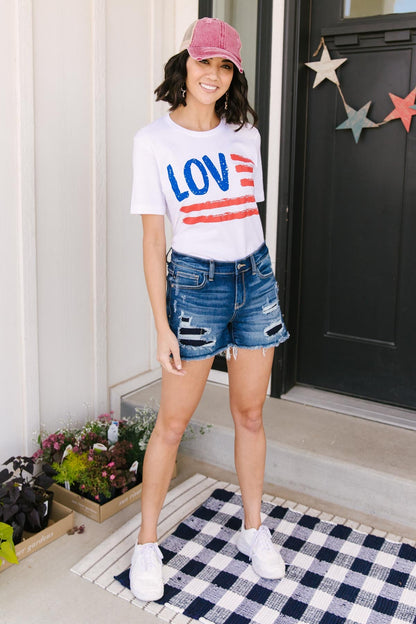 Love For The Flag Graphic Tee