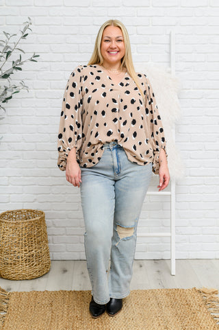 Lovely Days Long Sleeve Blouse in Beige