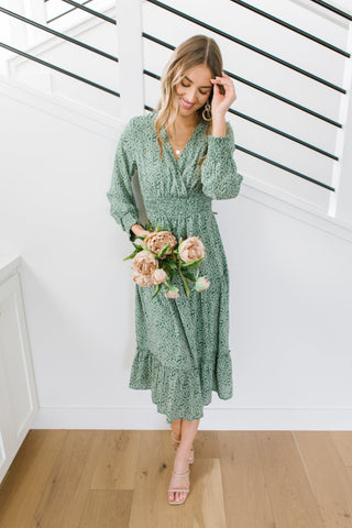 Lucky Day Dress In Green