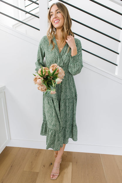 Lucky Day Dress In Green