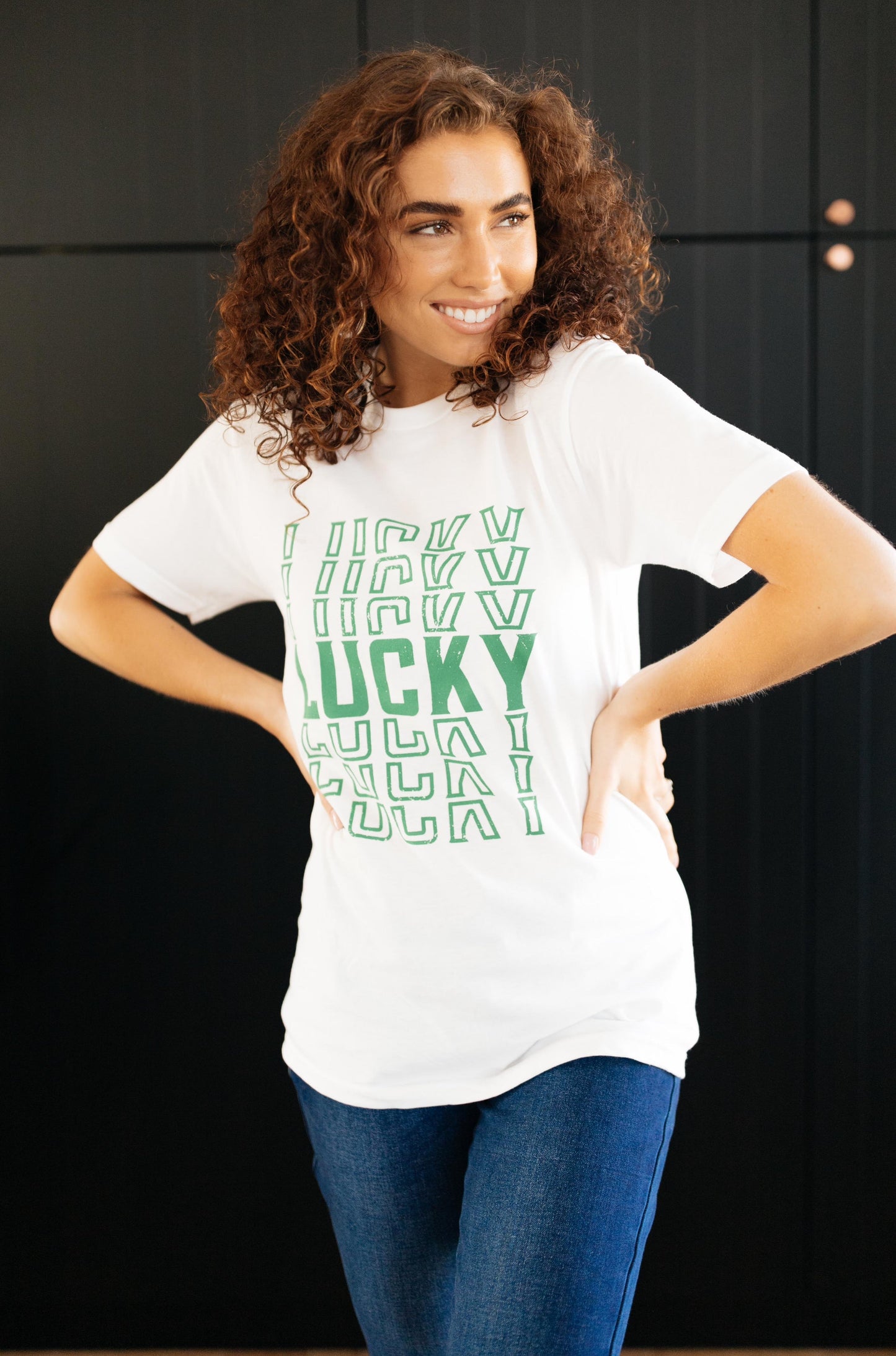 Lucky On Repeat Graphic Tee