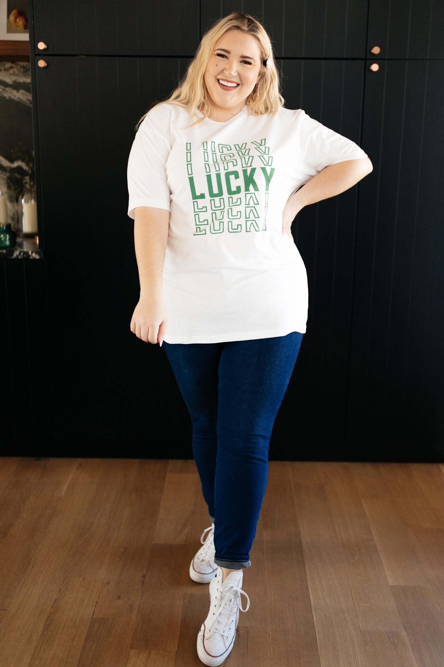 Lucky On Repeat Graphic Tee