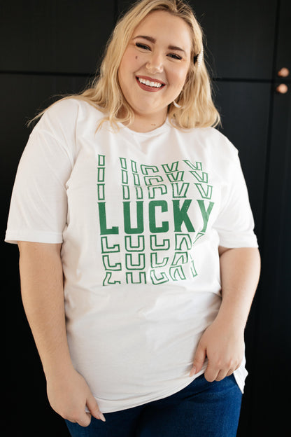 Lucky On Repeat Graphic Tee