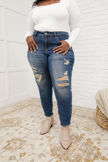 Mid-Rise Destroyed Relaxed Fit Jeans