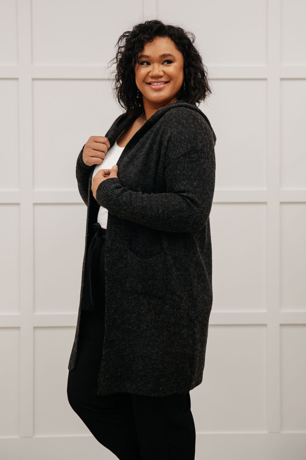 Mila Cardigan in Charcoal