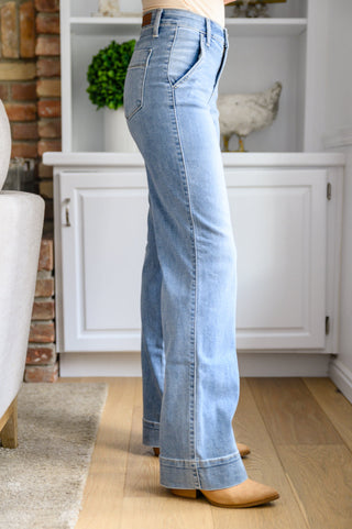 Mindy Mid Rise Wide Leg Jeans