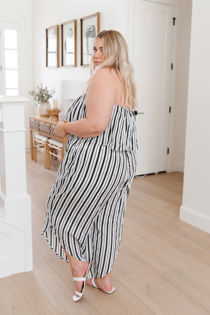 Modern Stripes Sleeveless Jumpsuit