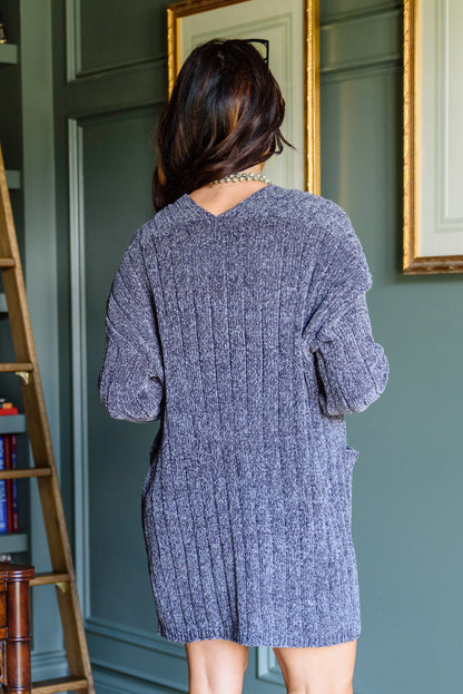 Mountain Mornings Cardigan In Charcoal