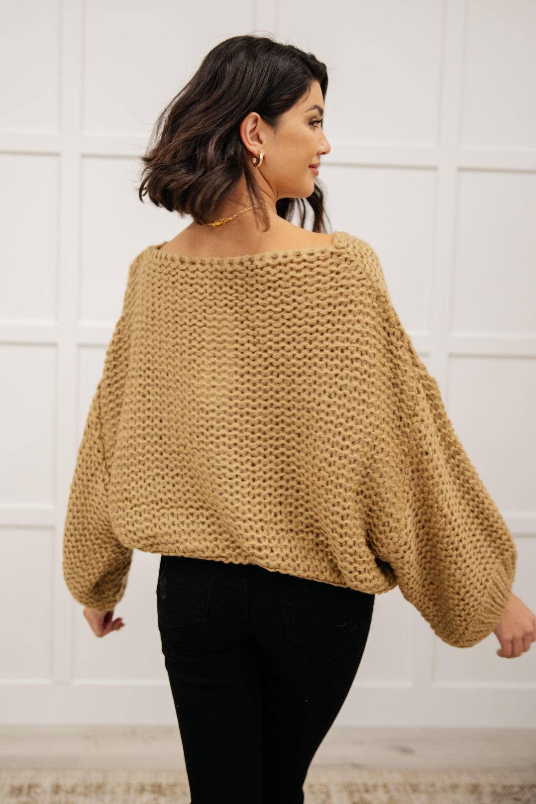 Natural Beauty Knit Sweater in Taupe