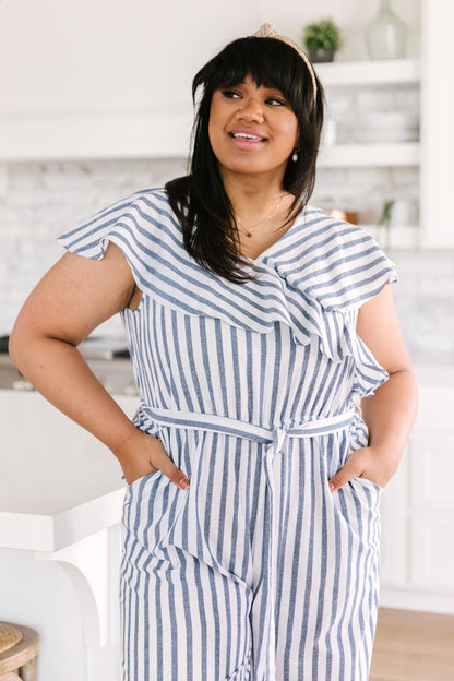 Nautical & Nice Striped Jumpsuit