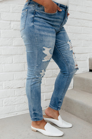 Ocean Side Distressed Skinny Jeans