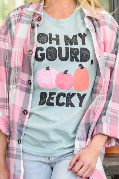 Oh My Gourd Becky! Graphic Tee In Aqua