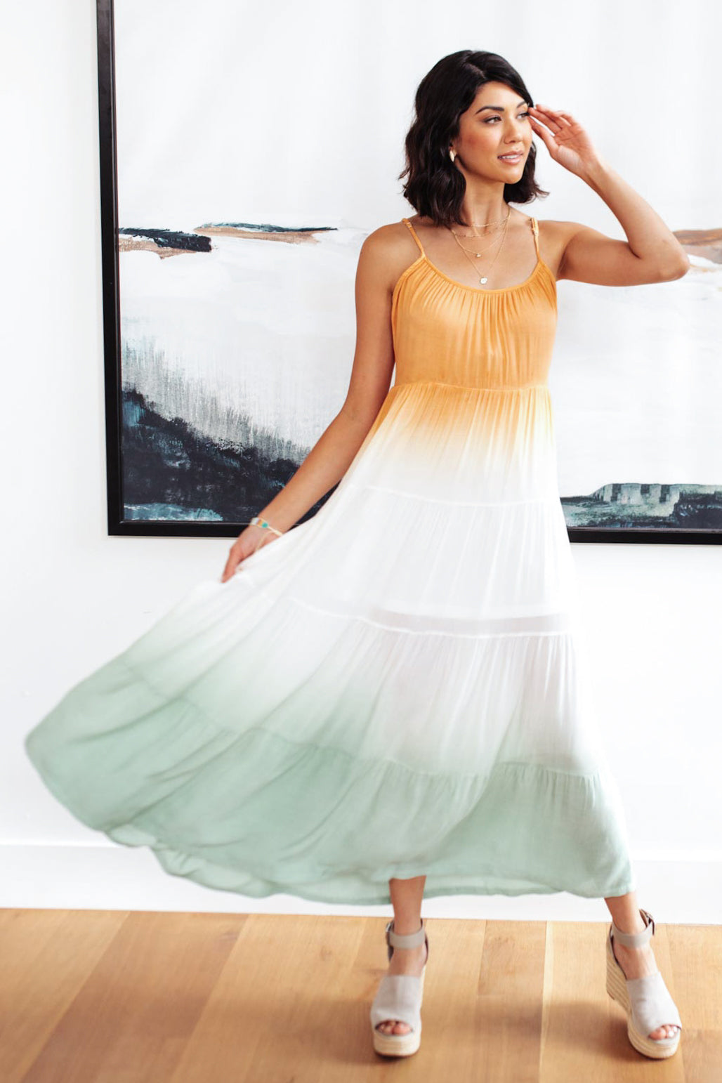 Ombré Skies Tiered Dress