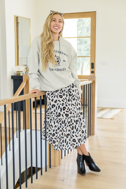 Once, Twice Animal Print Skirt