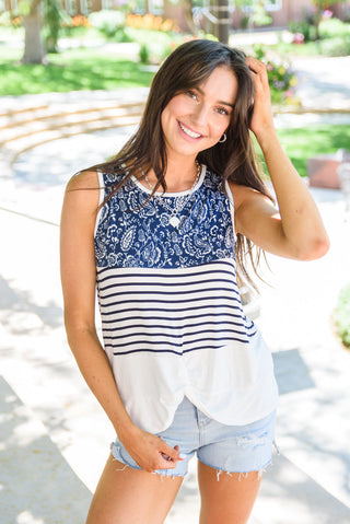 Paisley Knotted Tank