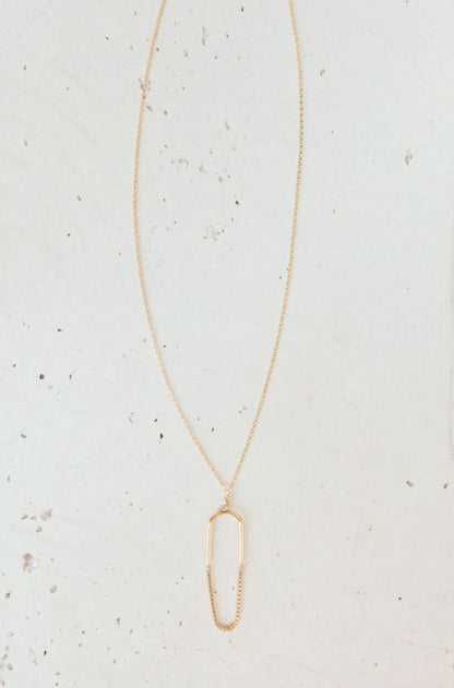 Paperclip Pendant Necklace