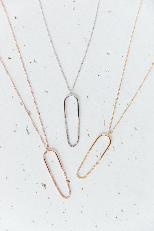 Paperclip Pendant Necklace